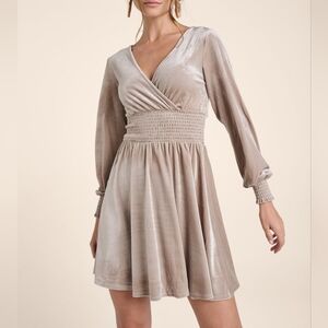 Venus Lace-Up Back Velvet Dress New